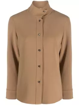 Кардиган на пуговицах с высоким воротником Alberto Biani, коричневый