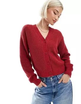 Кардиган на пуговицах спереди красного цвета Levi's