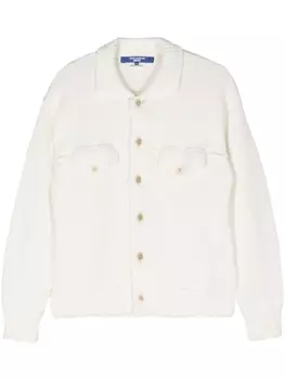 Кардиган на пуговицах в рубчик Junya Watanabe МУЖЧИНА, белый