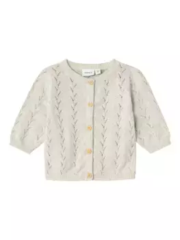 Кардиган Name It "NMFBANNI LS KNIT CARD NOOS", светло-зеленый