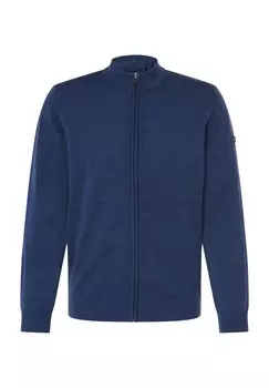 Кардиган, натуральная шерсть, воротник стойка, мужской MAERZ MUENCHEN, цвет 380 Deep Sea