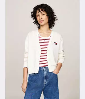 Кардиган необходим Oversize fit Tommy Jeans, белый