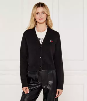 Кардиган необходим Oversize fit Tommy Jeans, черный