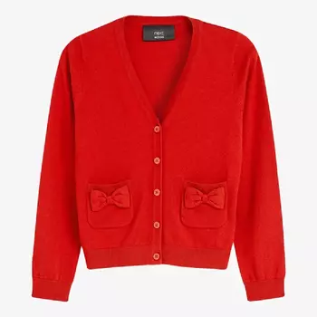 Кардиган Next Red Bow Pocket, красный