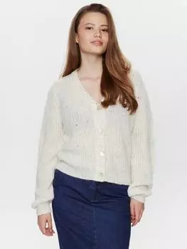 Кардиган numilani с v-образным вырезом Numph, слоновая кость