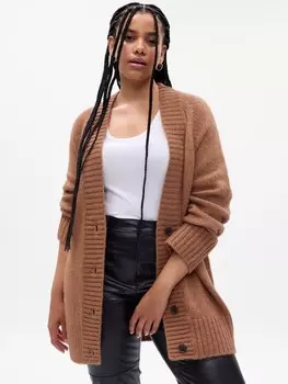 Кардиган объемной вязки Gap, коричневый