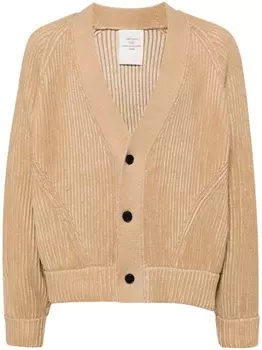 Кардиган объемной вязки с V-образным вырезом CROQUIS, коричневый