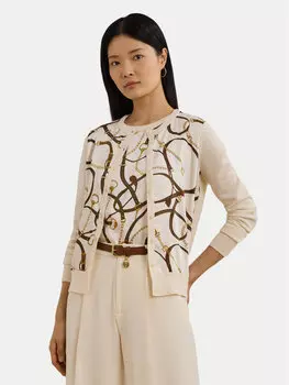 Кардиган обычного кроя 200963632001 Lauren Ralph Lauren, бежевый