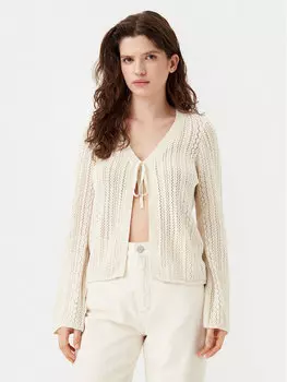Кардиган обычного кроя Nuka 17155170 Pieces, бежевый