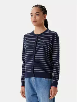 Кардиган обычного кроя WW0WW42370 Tommy Hilfiger, синий