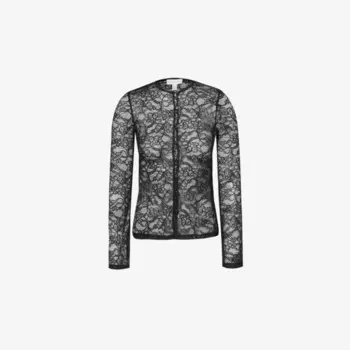 Кардиган Odi с расклешенными рукавами из эластичного кружева Pretty Lavish, черный