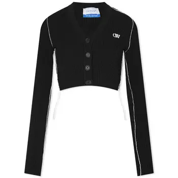 Кардиган Off-White Outline Crop, черный