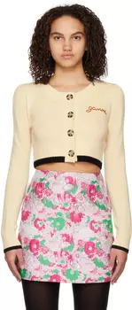 Кардиган Off-White с бисером GANNI