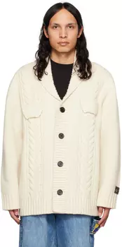 Кардиган Off-White с отложным воротником We11done
