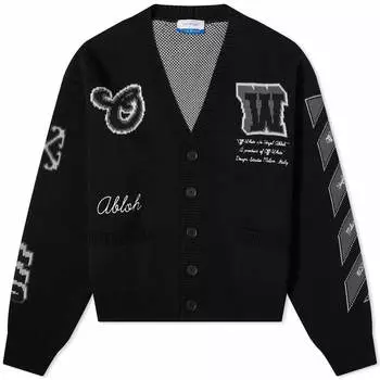 Кардиган Off-White Varsity, черный