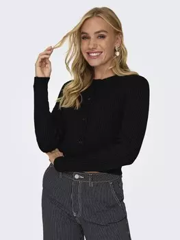 Кардиган ONLKATIA LS BUTTON CARDIGAN ONLY, черный