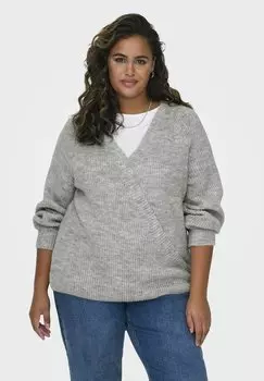 Кардиган ONLY Carmakoma CURVY LANGARM, цвет medium grey melange