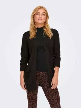 Кардиган ONLY Lange Stretch Strickjacke Mantel mit Taschen ONLLESLY, цвет Dunkelbraun