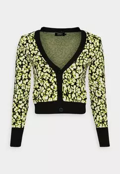 Кардиган ONLY Onlcatie V Neck Cardigan, черный узор/белый