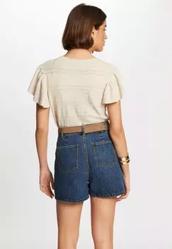 Кардиган OPENWORK V-NECK Morgan, бежевый