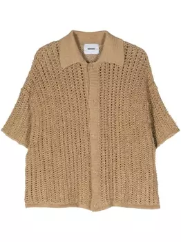 Кардиган открытой вязки с короткими рукавами Bonsai, бежевый