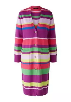 Кардиган Oui Strickmantel mit Baumwolle und Viskose, цвет lilac green