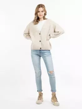 Кардиган оверсайз Dreimaster, бежевый