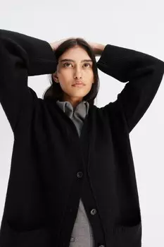 Кардиган оверсайз H&M, черный