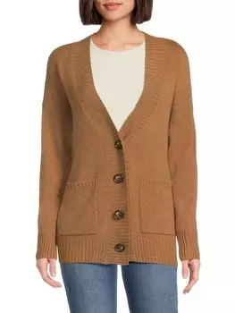 Кардиган оверсайз из 100% кашемира Saks Fifth Avenue, цвет Pecan