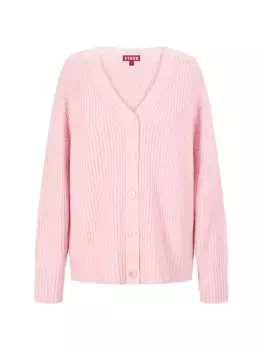 Кардиган оверсайз из смесовой шерсти Matilda Staud, цвет cherry blossom