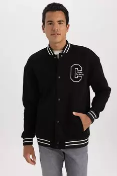 Кардиган оверсайз-колледжа Defacto, черный