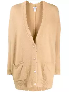 Кардиган оверсайз с эффектом потертости Avant Toi, нейтральный