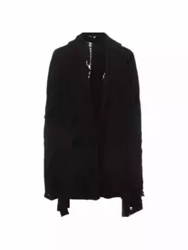 Кардиган оверсайз с рванным эффектом Y’s, черный