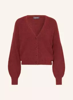 Кардиган оверсайз тора из альпаки MOS MOSH, темно-красный