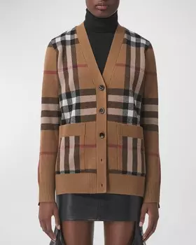 Кардиган оверсайз в клетку Willah Burberry