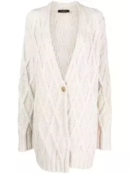 Кардиган-пальто на пуговицах Fabiana Filippi, нейтральный