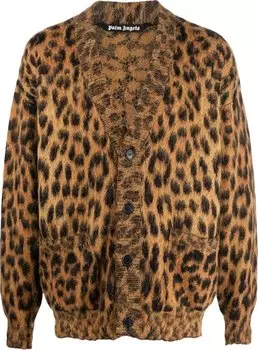 Кардиган Palm Angels Animalier Brushed Cardigan 'Brown/Black', коричневый