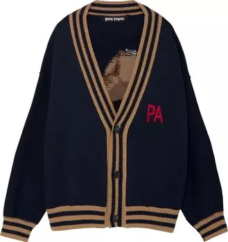 Кардиган Palm Angels Bear Cardigan 'Black/Brown', черный