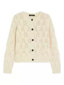 Кардиган Panaria рыхлой вязки Weekend Max Mara, нейтральный