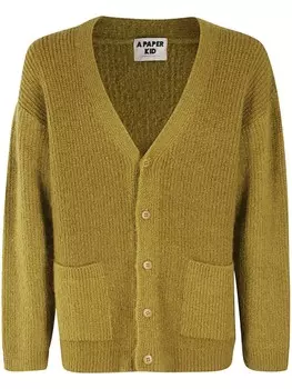 Кардиган Paper Kid с v-образным вырезом A Paper Kid, зеленый