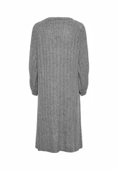 Кардиган PCMAGGY LONG CARDIGAN Pieces, темно-серый