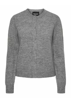 Кардиган PCMALOU Pieces, темно-серый