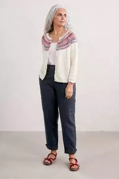 Кардиган Penvoose с жаккардовым узором Seasalt Cornwall, красный