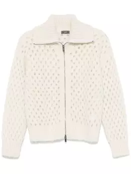 Кардиган Peserico ажурной вязки, серый