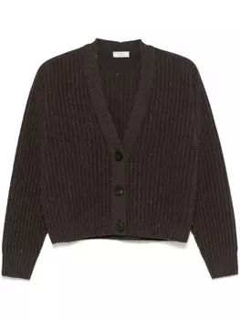 Кардиган Peserico с люрексом, коричневый