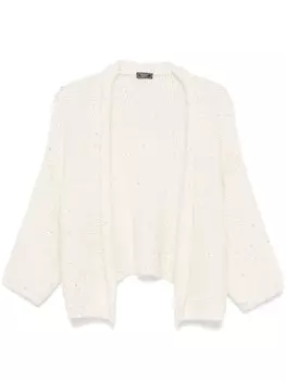 Кардиган Peserico, украшенный пайетками, белый