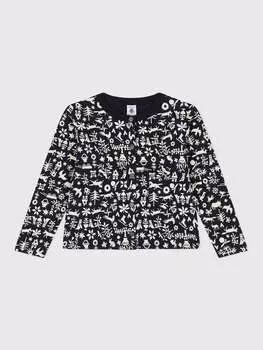 Кардиган PETIT BATEAU, черный/белый