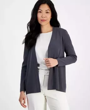 Кардиган Petite Newport с открытым передом AK Anne Klein, серый