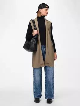 Кардиган Pieces Jana, серо-коричневый