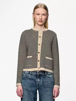 Кардиган Pieces Nisa, цвет beige/schwarz